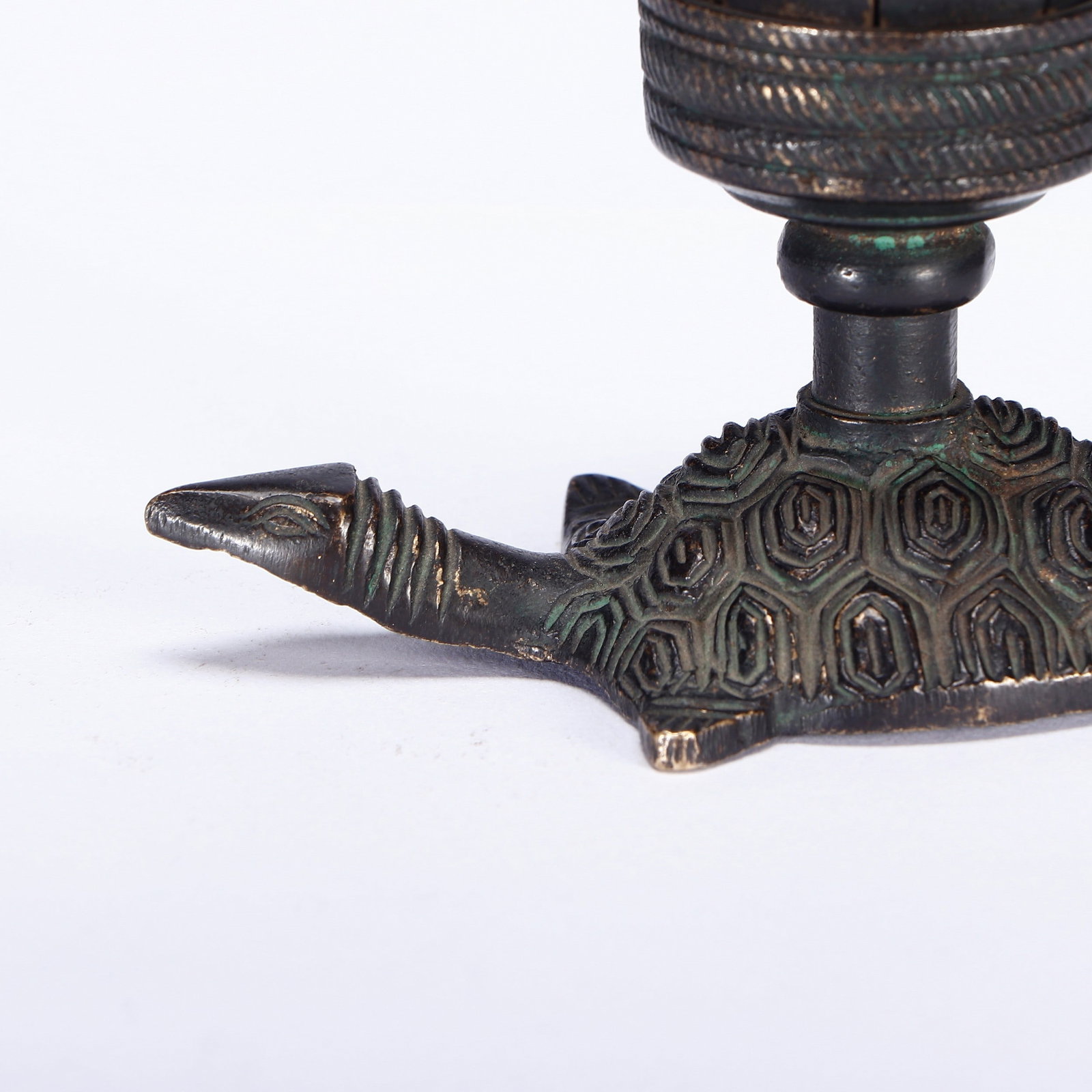A COPPER CANDLE HOLDER - 3