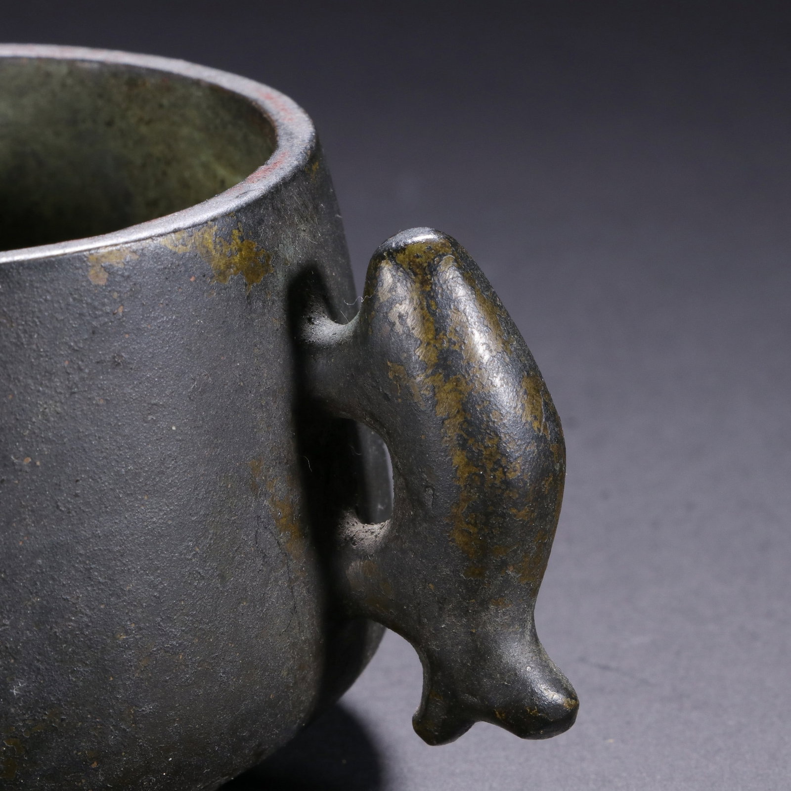 A COPPER INCENSE BURNER - 6