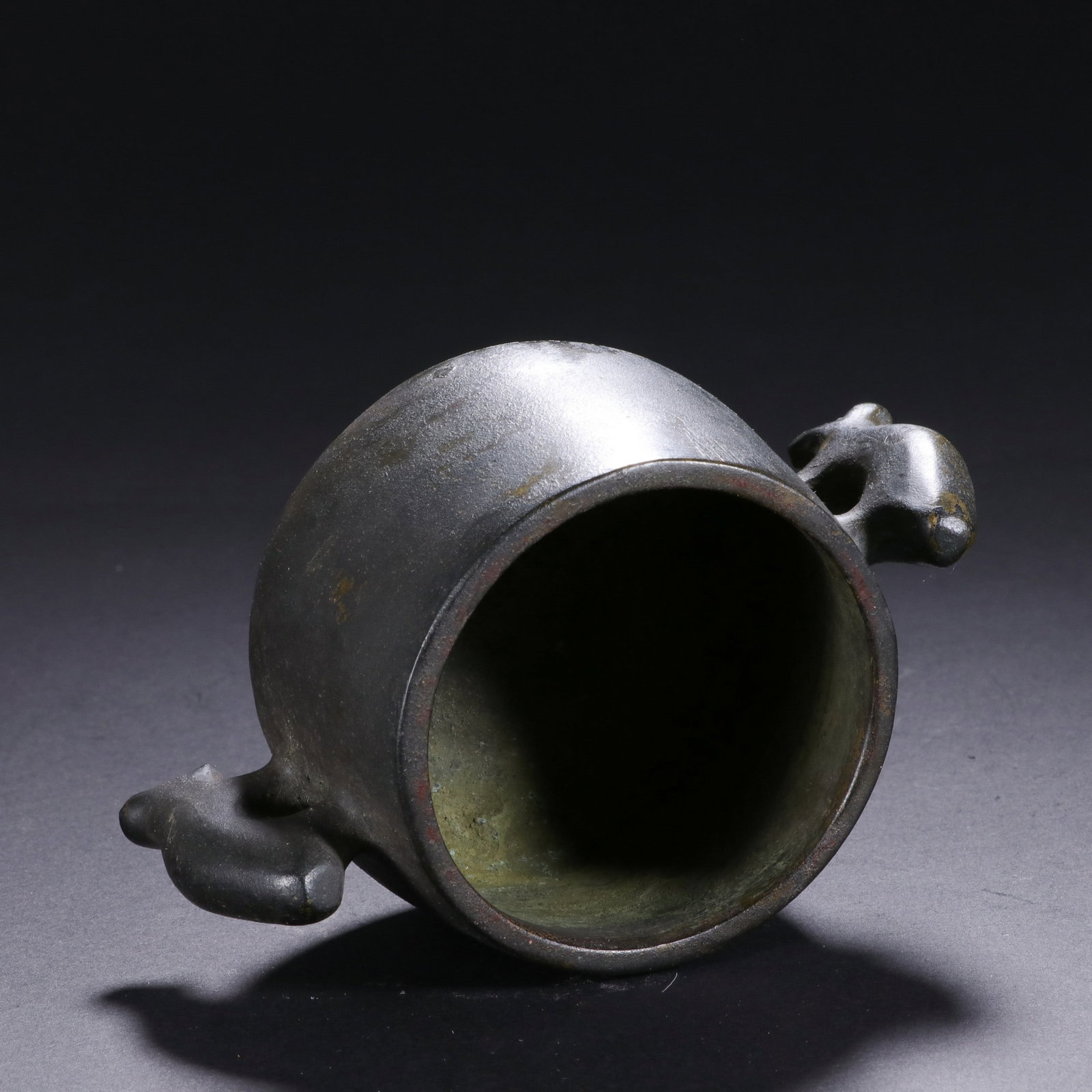 A COPPER INCENSE BURNER - 7