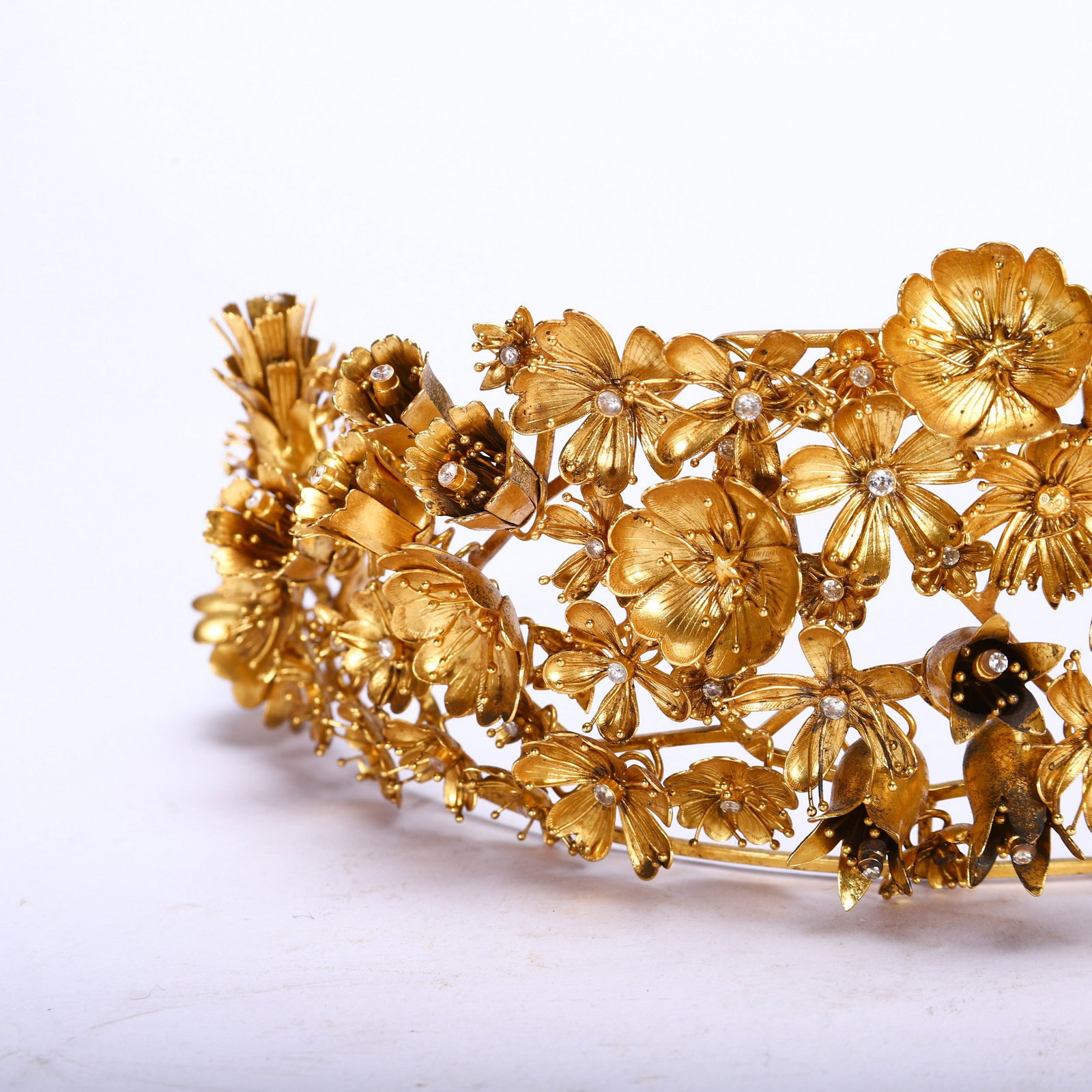 A SILVER GILDED CROWN - 4
