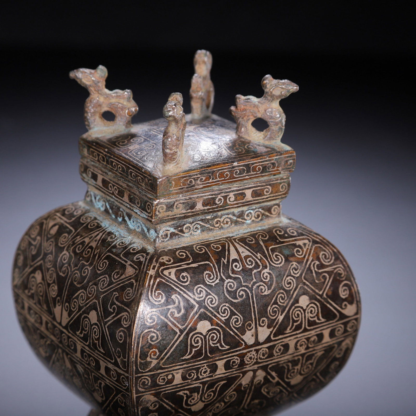 A SILVER VASE - 2