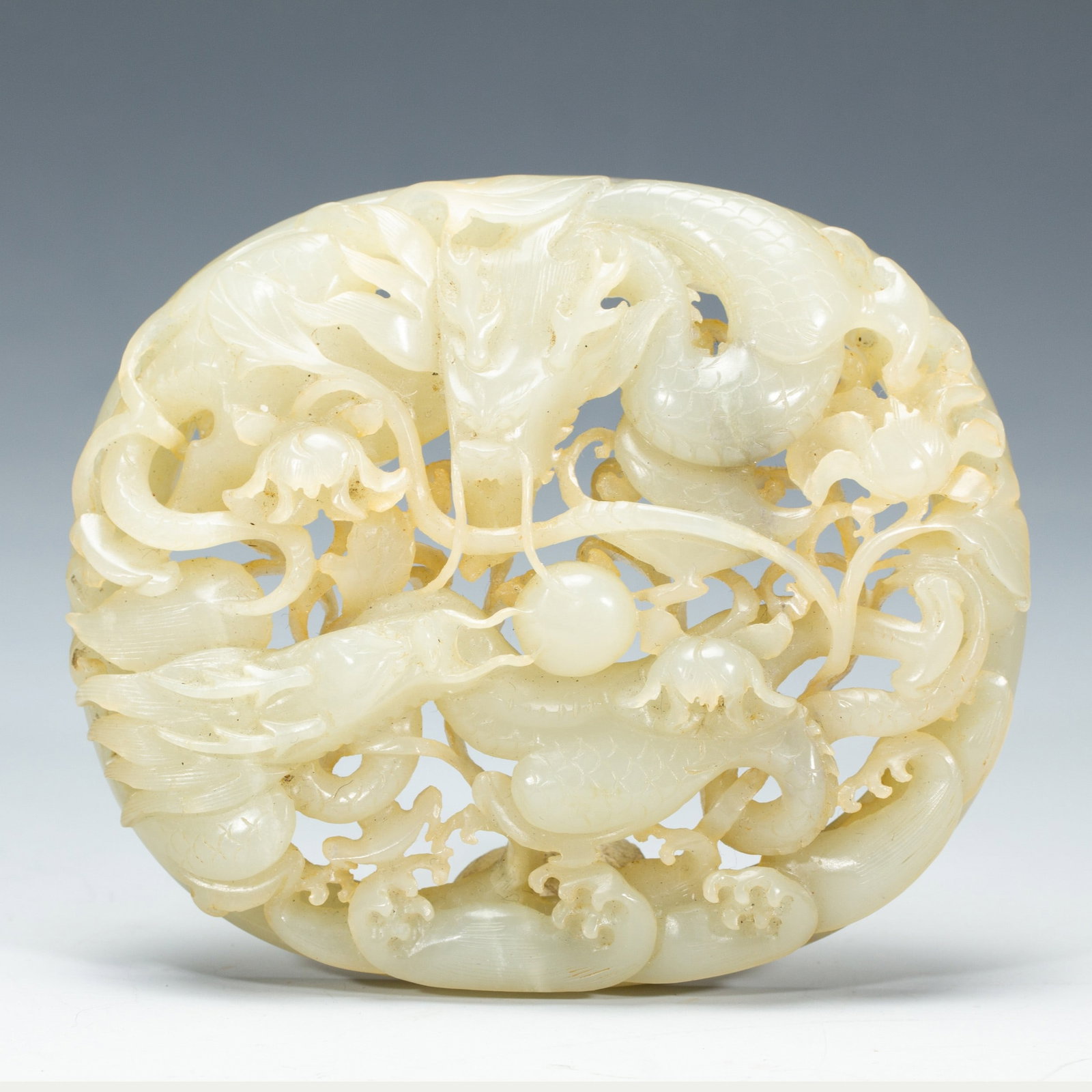 A JADE: 清 和田玉牌子 A jade 9×8cm