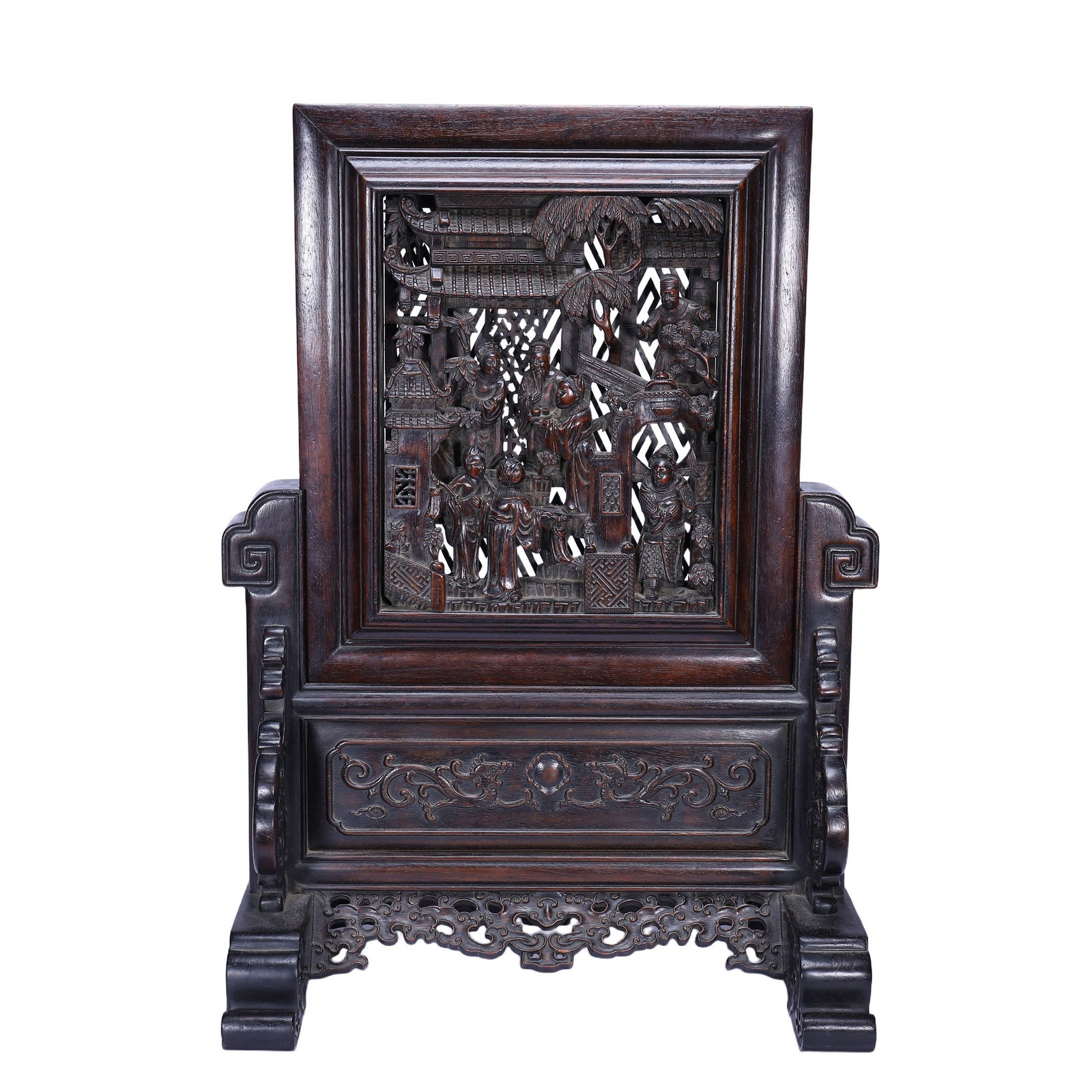 AGARWOOD SCREEN: 清 紫檀插屏 Agarwood Screen Ht.46cm
