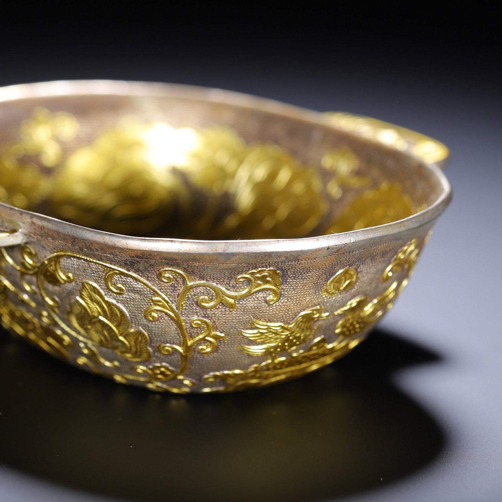 A COPPER GILDING CUP - 2