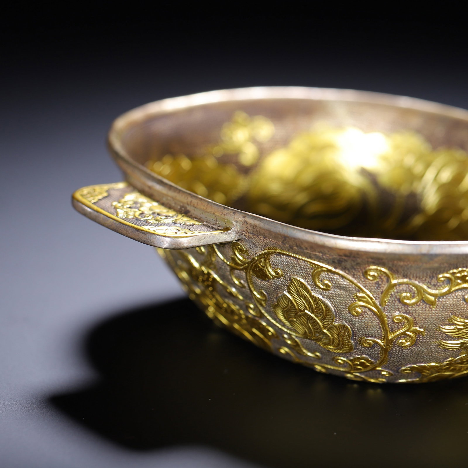 A COPPER GILDING CUP - 3