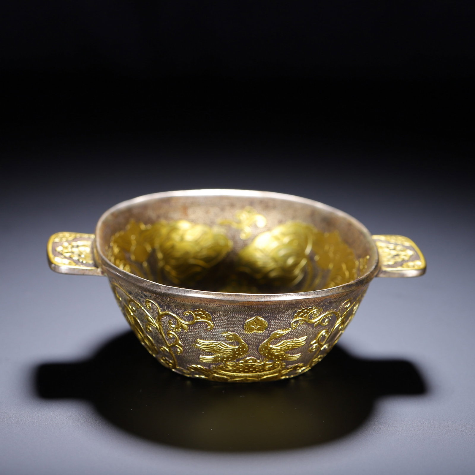 A COPPER GILDING CUP - 6