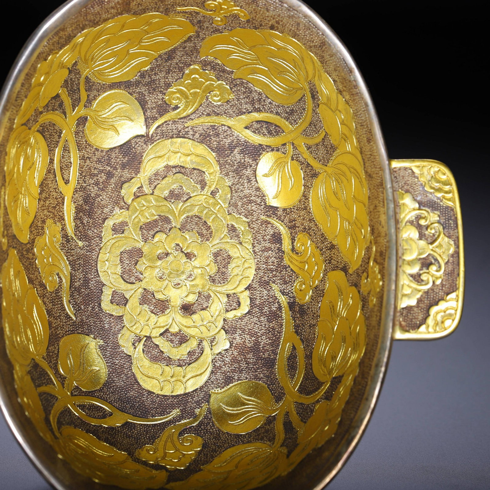 A COPPER GILDING CUP - 8