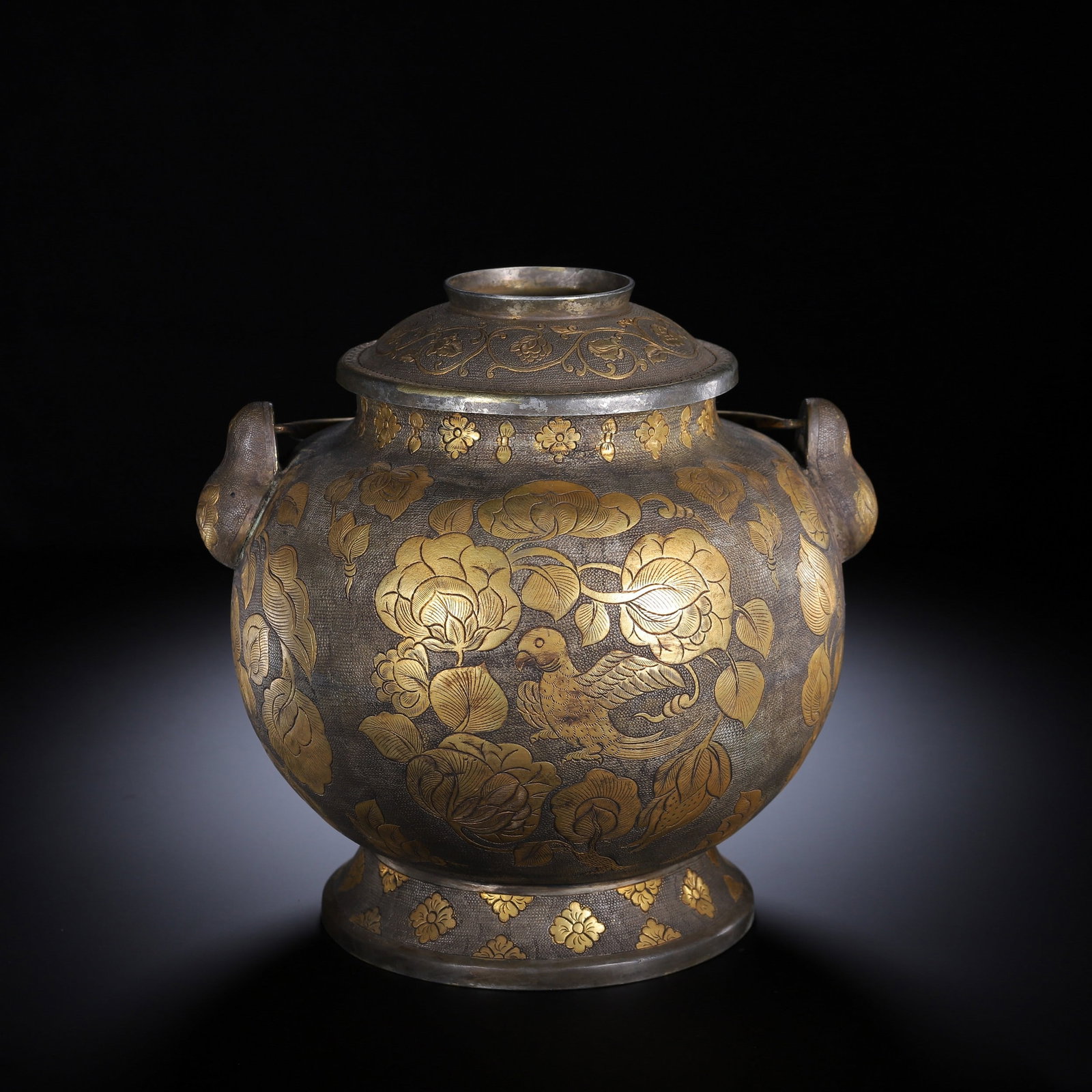 A COPPER GILDING EWER - 7