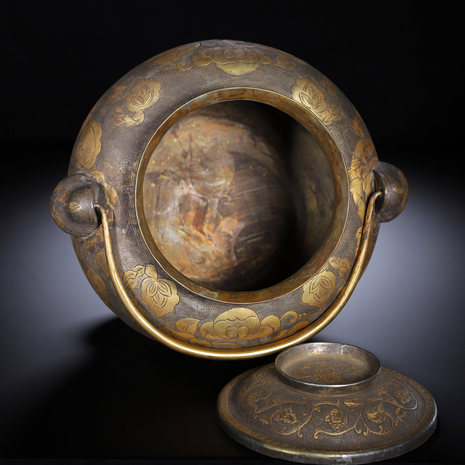 A COPPER GILDING EWER - 8