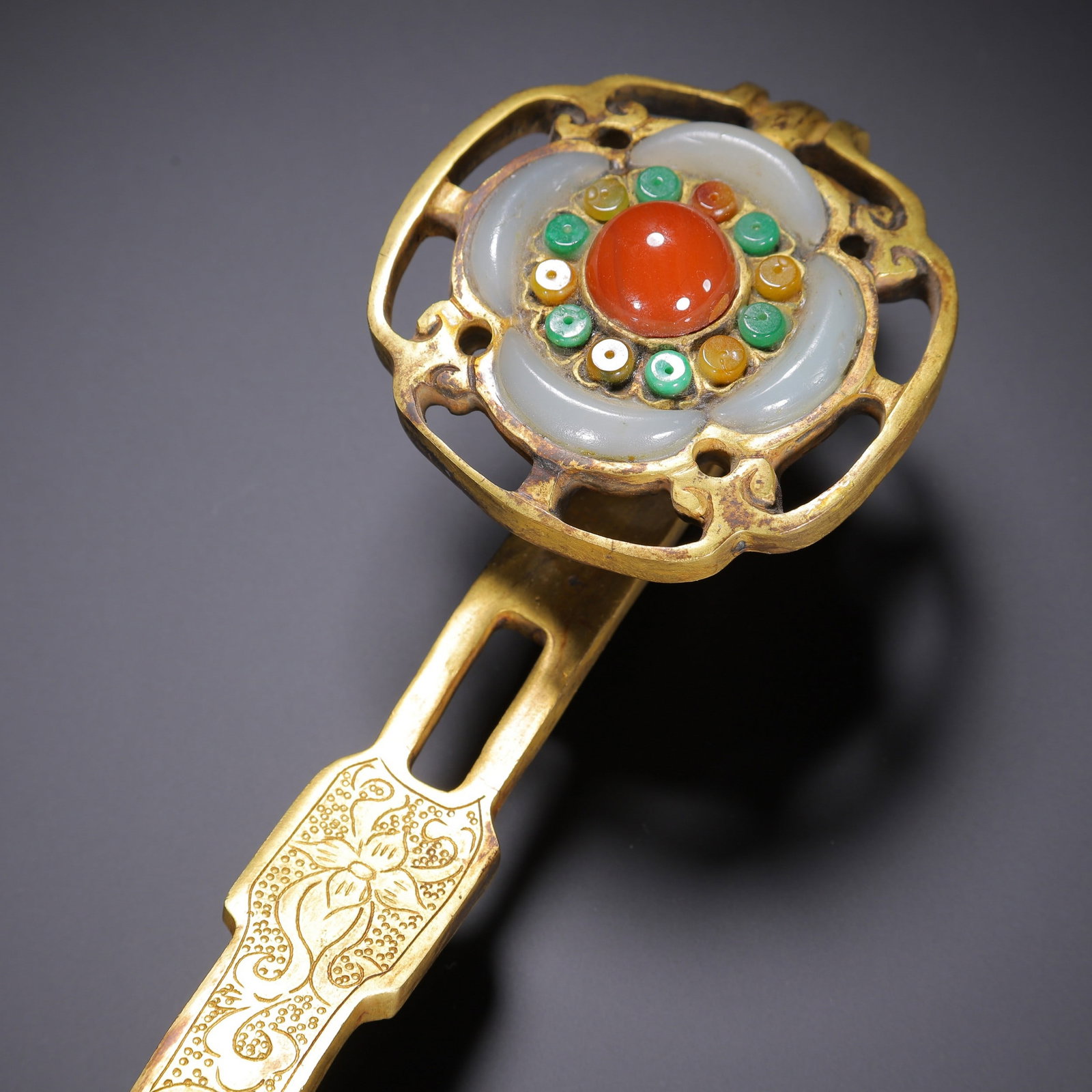 A COPPER GILDING RUYI - 2