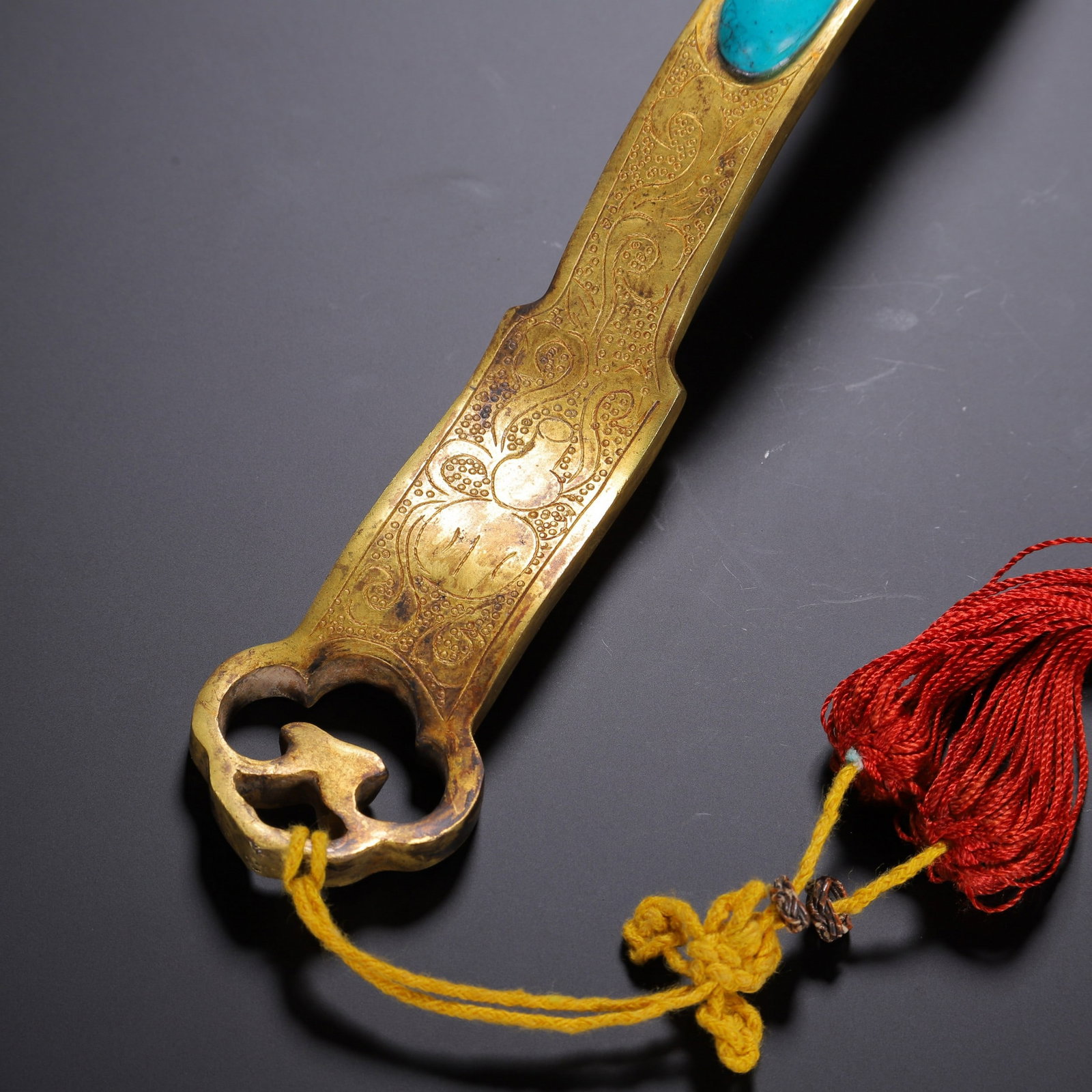 A COPPER GILDING RUYI - 4