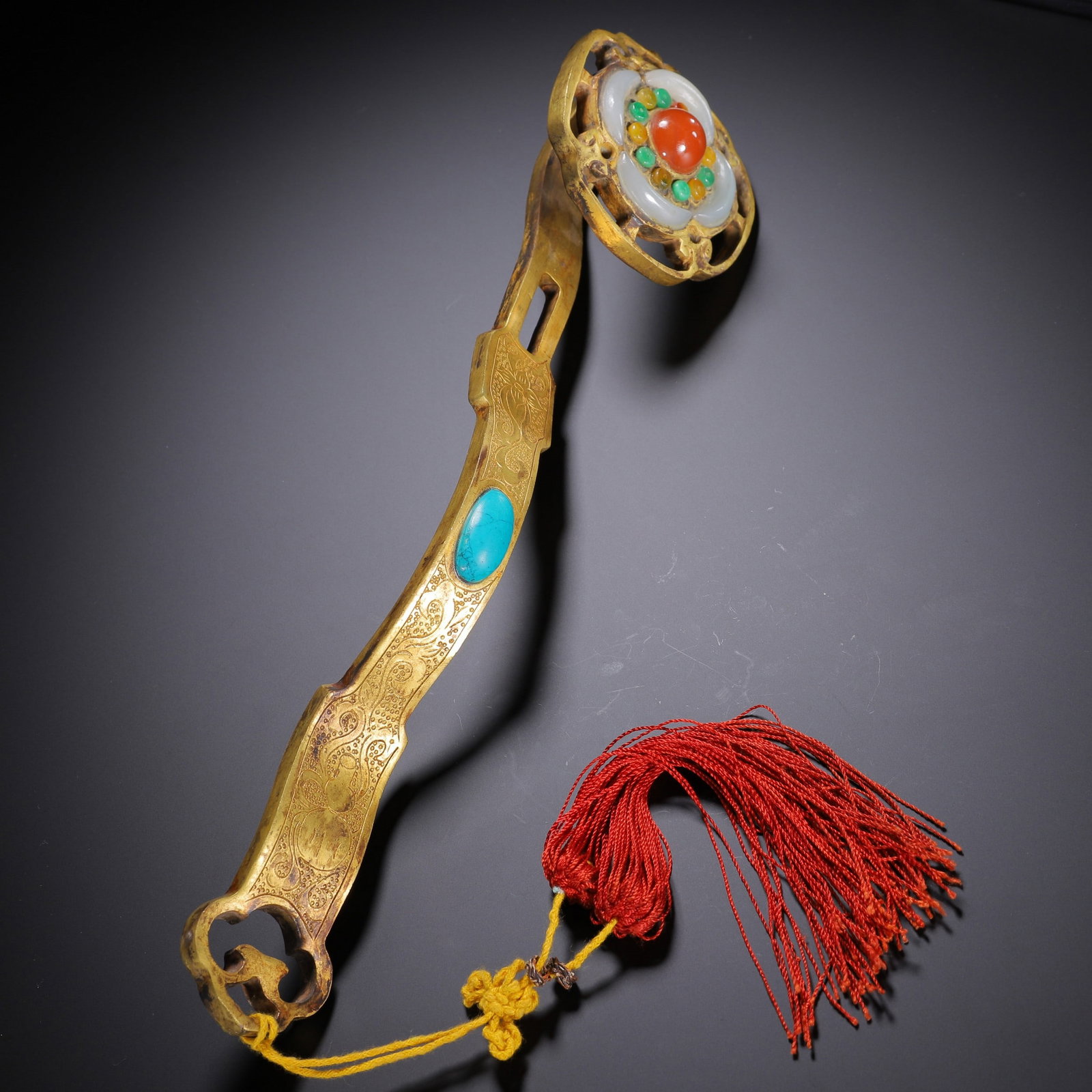 A COPPER GILDING RUYI - 5