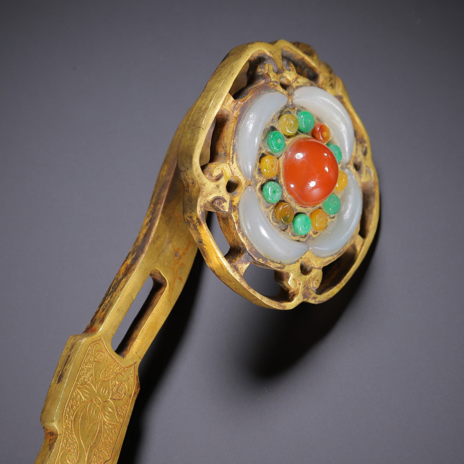 A COPPER GILDING RUYI - 6