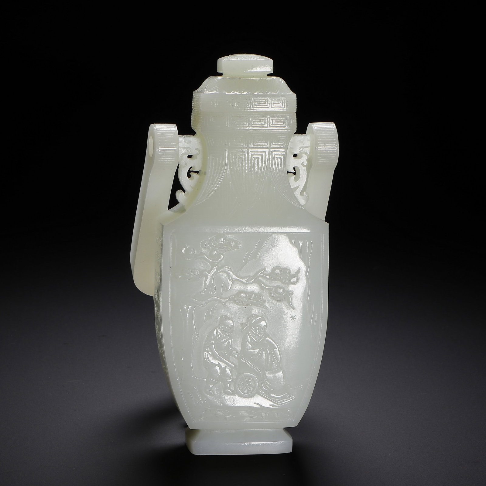 A JADE: 清 和田玉瓶子 A jade Lg.6cm