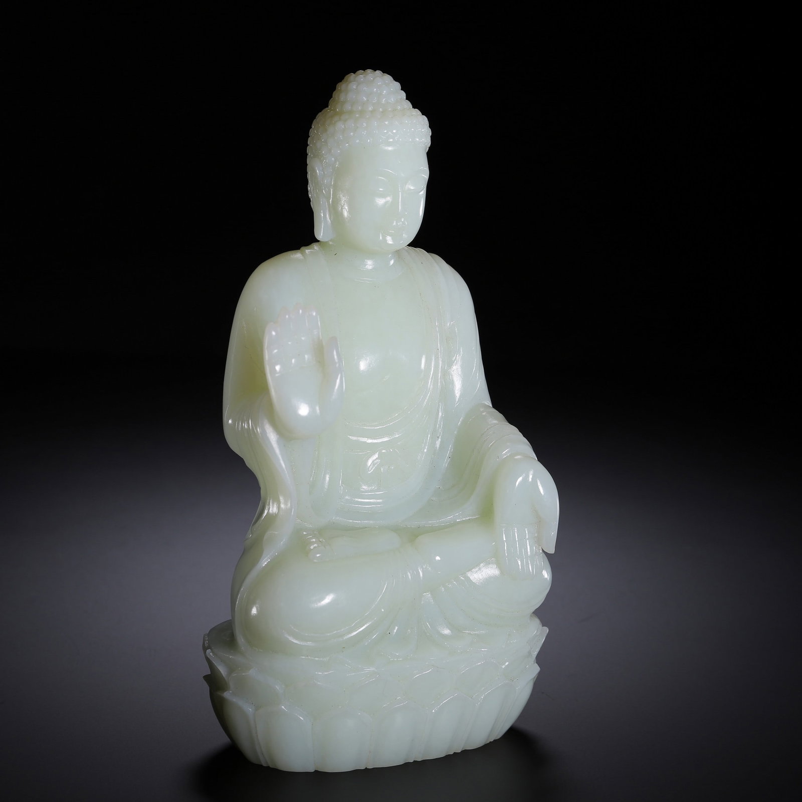 A JADE BUDDHA STATUE - 4