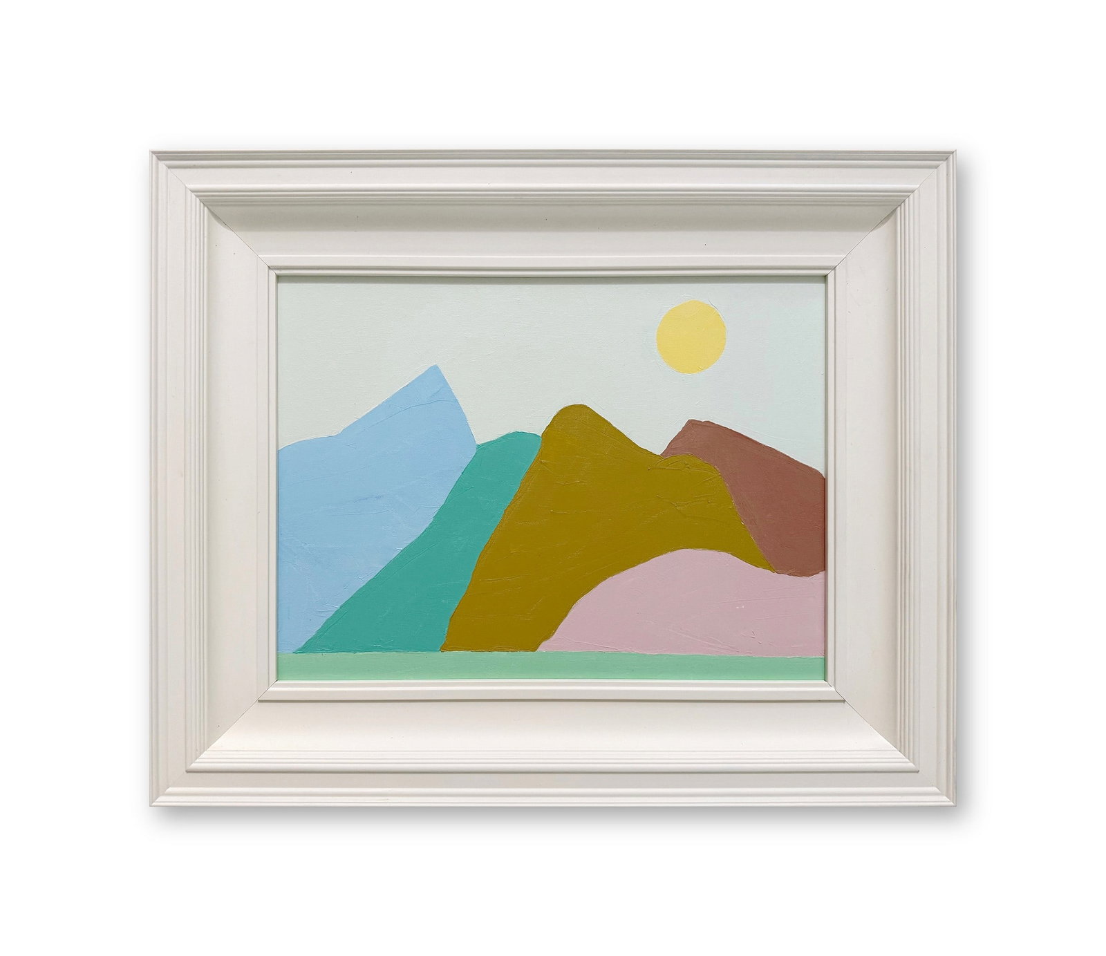 ETEL ADNAN (1925-2021), ATTRIBUTED TO, OIL ON CANVAS: ETEL ADNAN (1925-2021), ATTRIBUTED TO, OIL ON CANVAS ETEL ADNAN (1925-2021), ATTRIBUTED TO, OIL ON CANVAS Image Size: 12 by 15 3/4 inches (30 by 40cm) All measurements are approximate. Framed