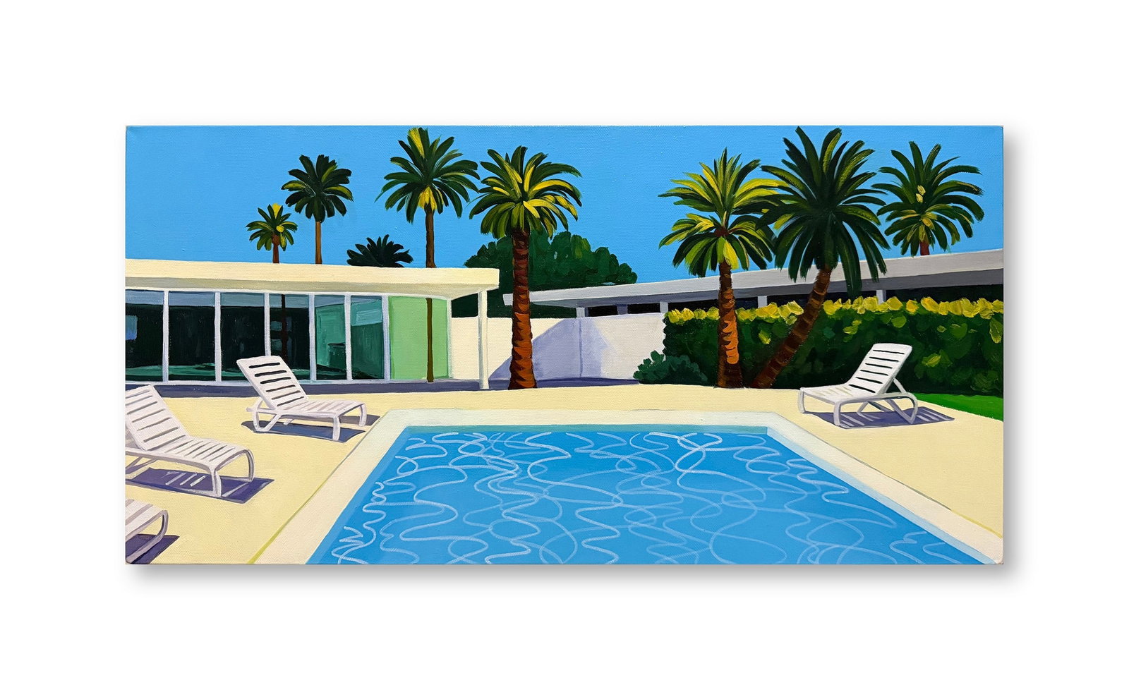 DAVID HOCKNEY (1937-2026), ATTRIBUTED TO, ACRYLIC ON CANVAS (1 of 4)