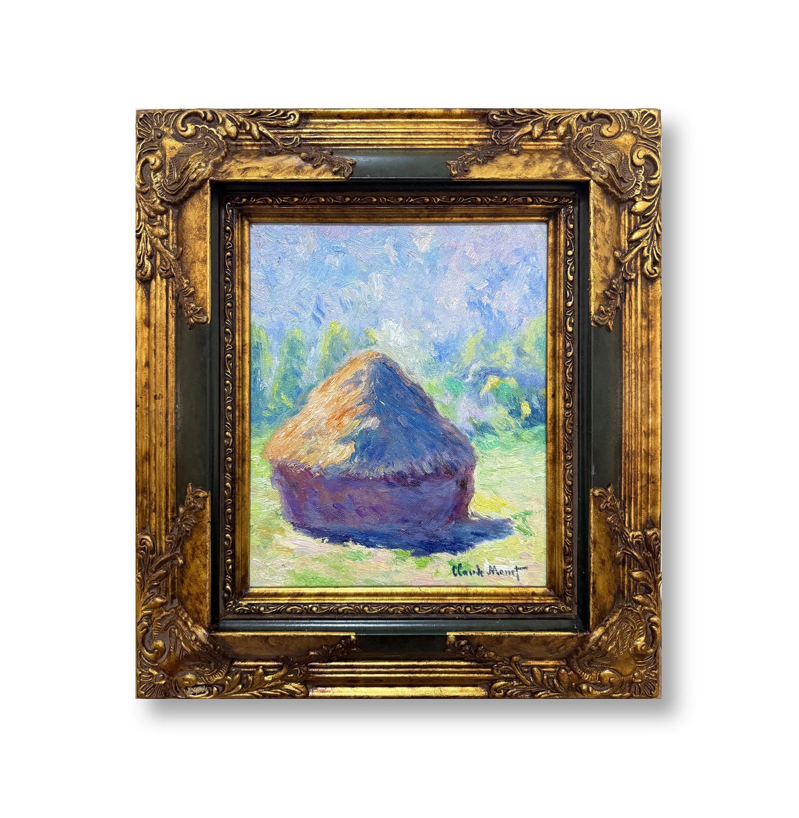 CLAUDE MONET (1840-1926), ATTRIBUTED TO, OIL ON CANVAS: CLAUDE MONET (1840-1926), ATTRIBUTED TO, OIL ON CANVAS CLAUDE MONET (1840-1926), ATTRIBUTED TO, OIL ON CANVAS Image Size: 10 5/8 by 8 5/8 inches (27 by 22cm) All measurements are approximate. Framed