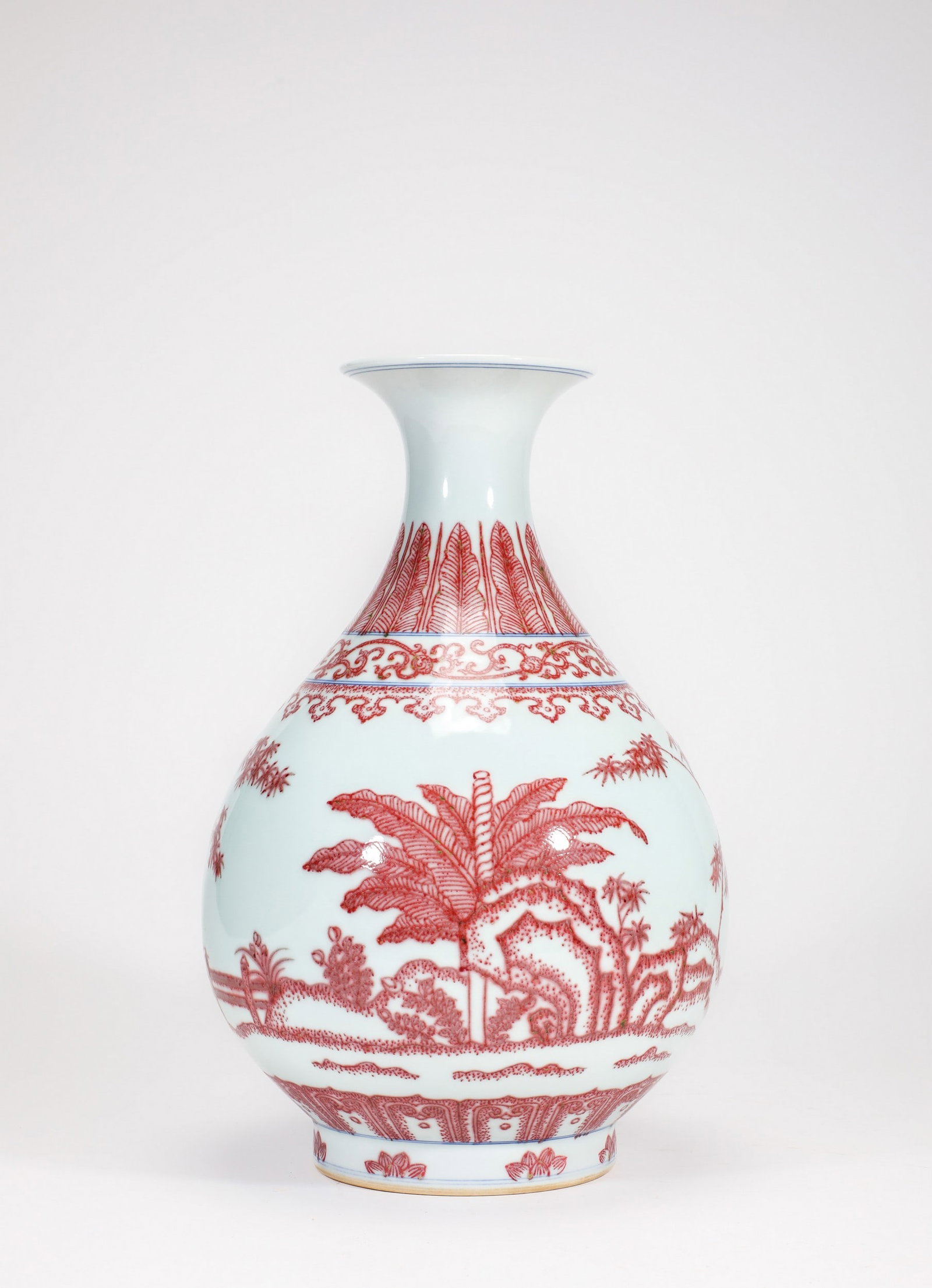 A COPPER-RED FLORAL VASE (1 of 9)