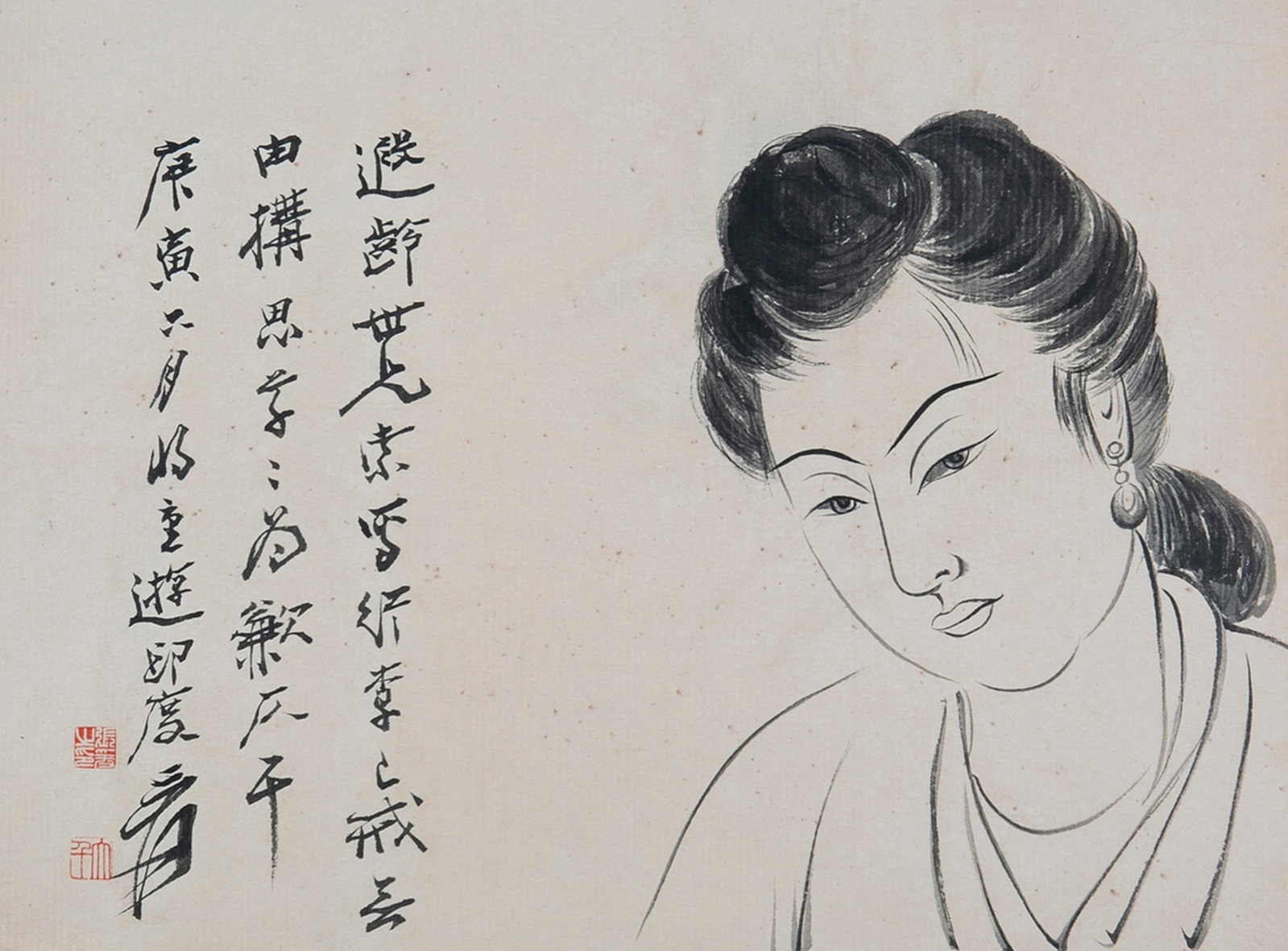 ZHANG DAQIAN ATTRIBUTED TO,LADY (1 of 5)