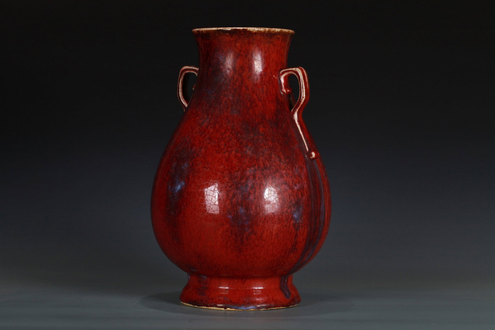 A RED GLAZED BOTTLE - 5