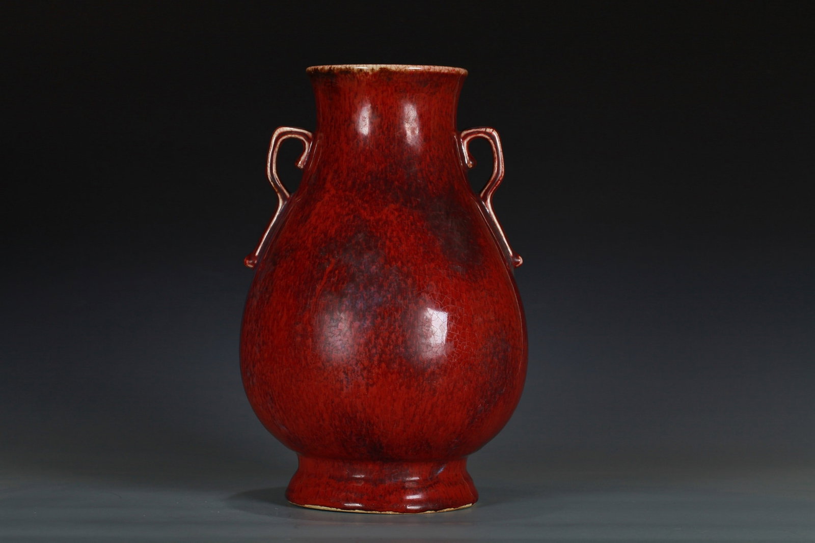 A RED GLAZED BOTTLE - 6