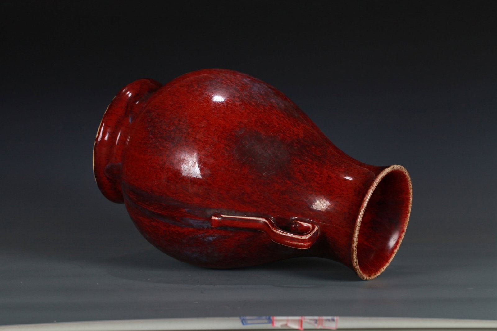 A RED GLAZED BOTTLE - 7