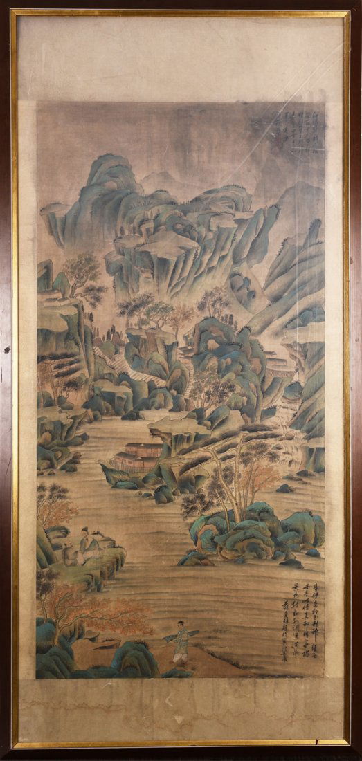 FRAMED INK ON PAPER PAINTING 'LANDSCAPE SCENERY'' (1 of 10)