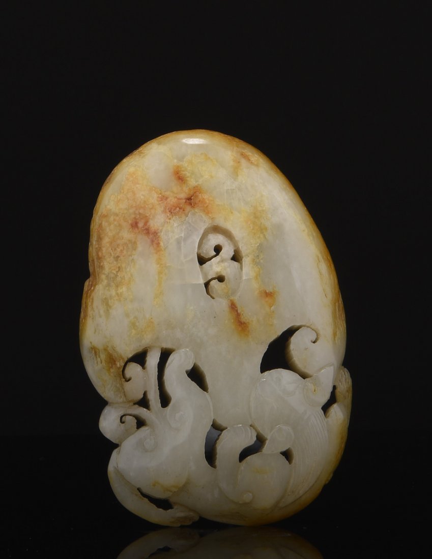 CARVED JADE CHILONG ORNAMENT (1 of 8)