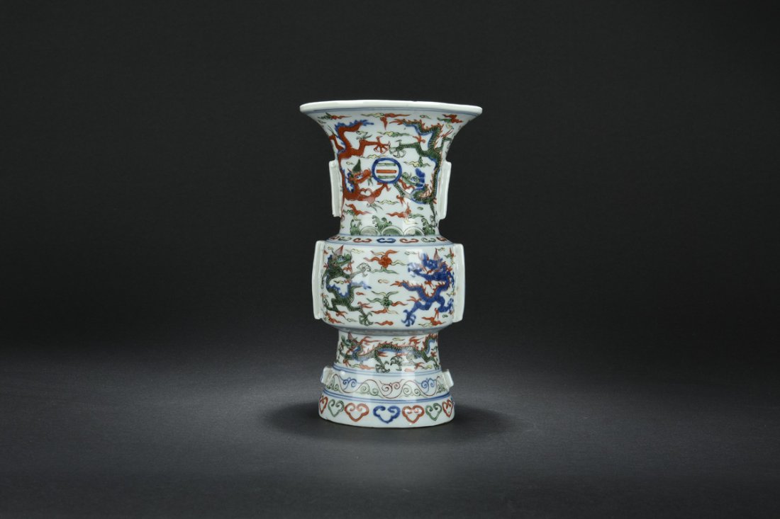 WUCAI FLOWER VASE, GU (1 of 8)