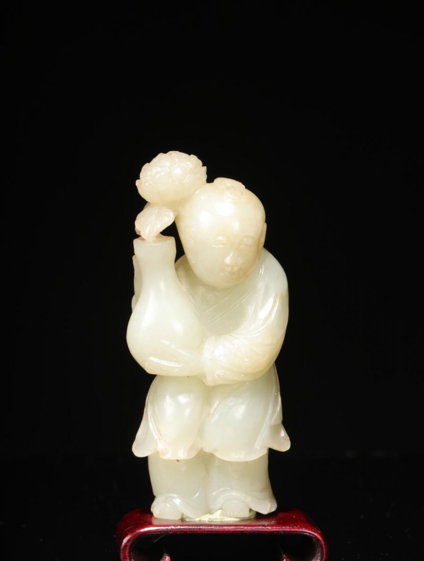 WHITE JADE CARVED BOY (1 of 7)