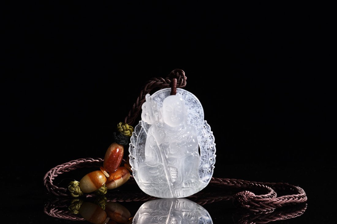 ICY JADEITE BUDDHA NECKLACE WITH GIA REPORT (1 of 5)