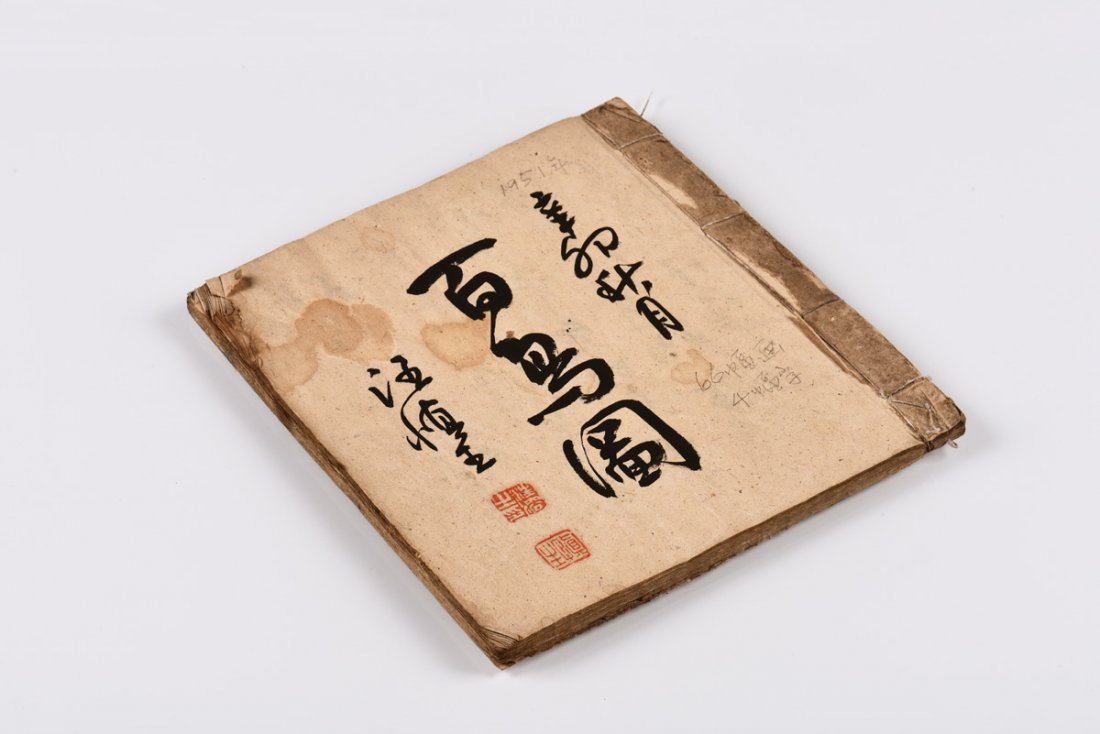 WANG RONG: INK AND COLOR ON PAPER PAINTINGS BOOKLET: The booklet includes a collection of paintings and writings by artist Wang Rong, signature mark Wang Shensheng, depicts mostly various birds and flowers in different seasons. Length: 8 1/4 in (21.0 cm
