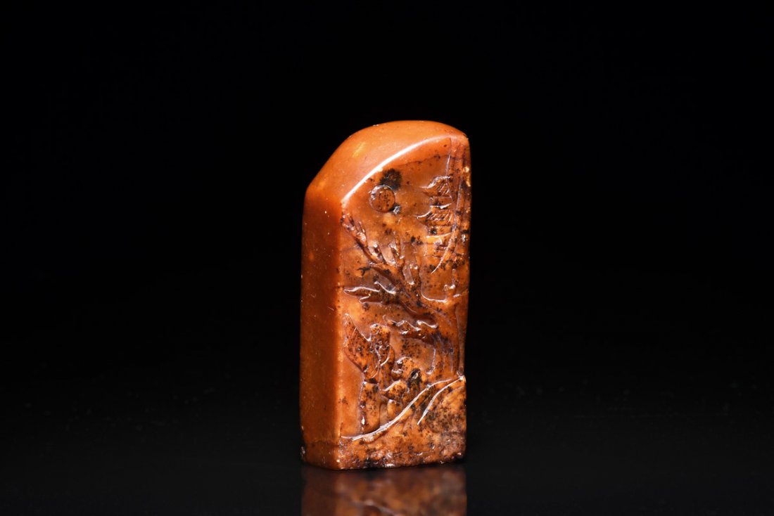 SHOUSHAN SOAPSTONE CARVED RECTANGULAR SEAL (1 of 6)