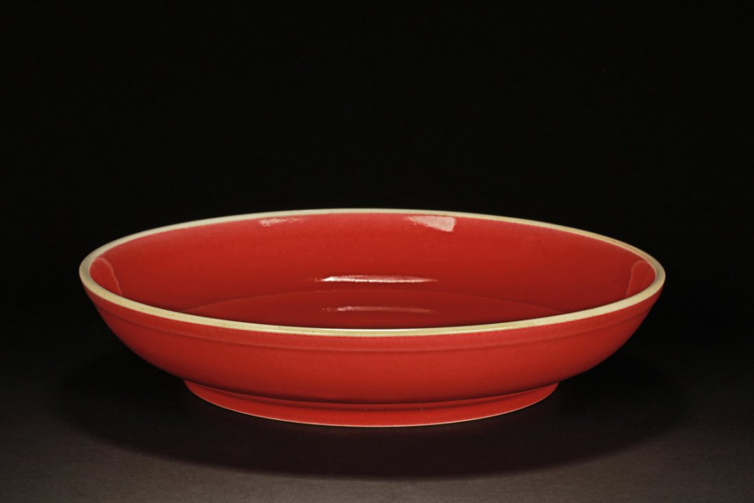 MONOCHROME RED GLAZED DISH (1 of 8)