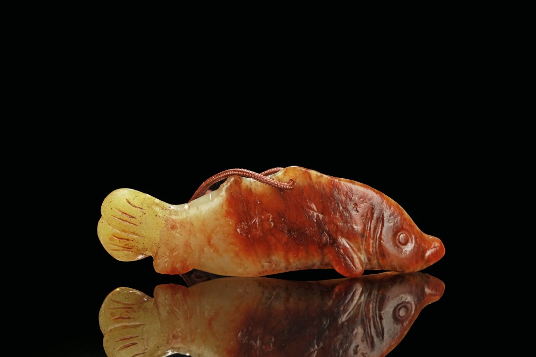 JADE CARVED 'FISH' ORNAMENT (1 of 8)