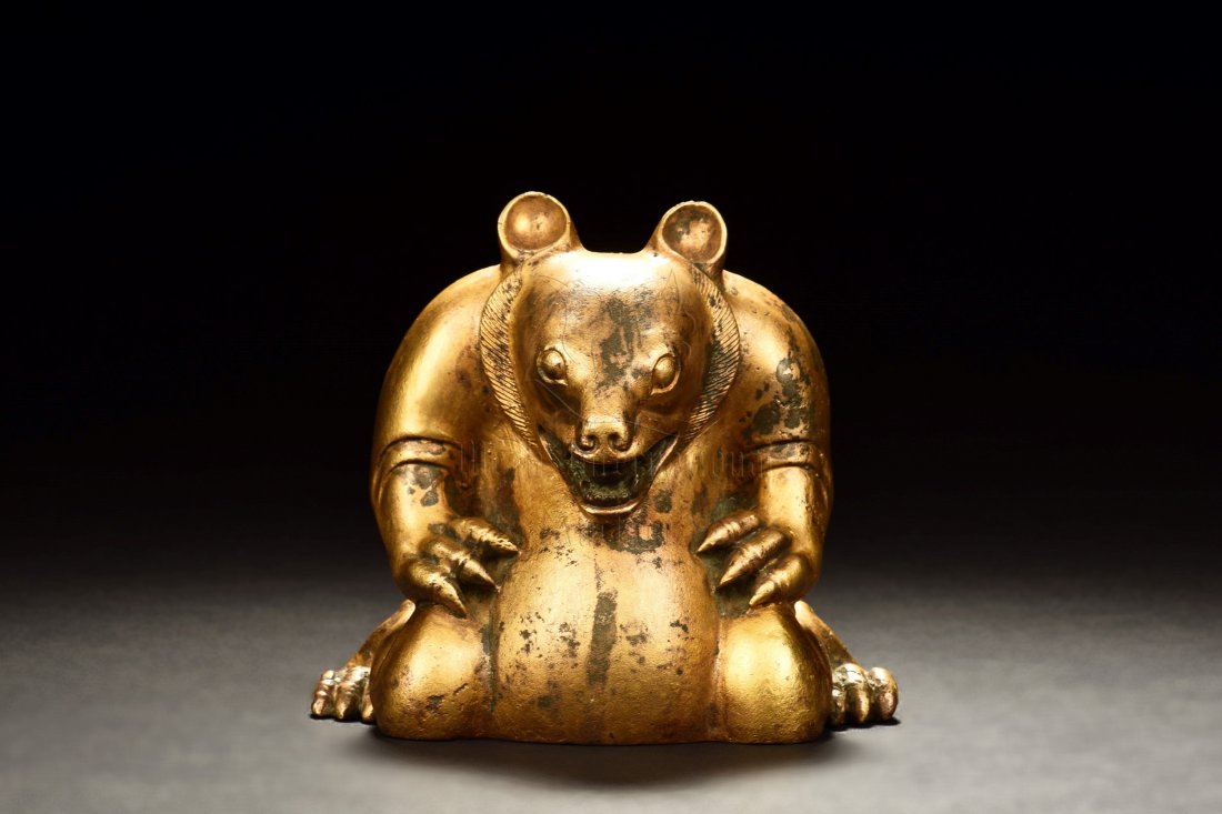 GILT BRONZE BEAR FIGURE (1 of 7)