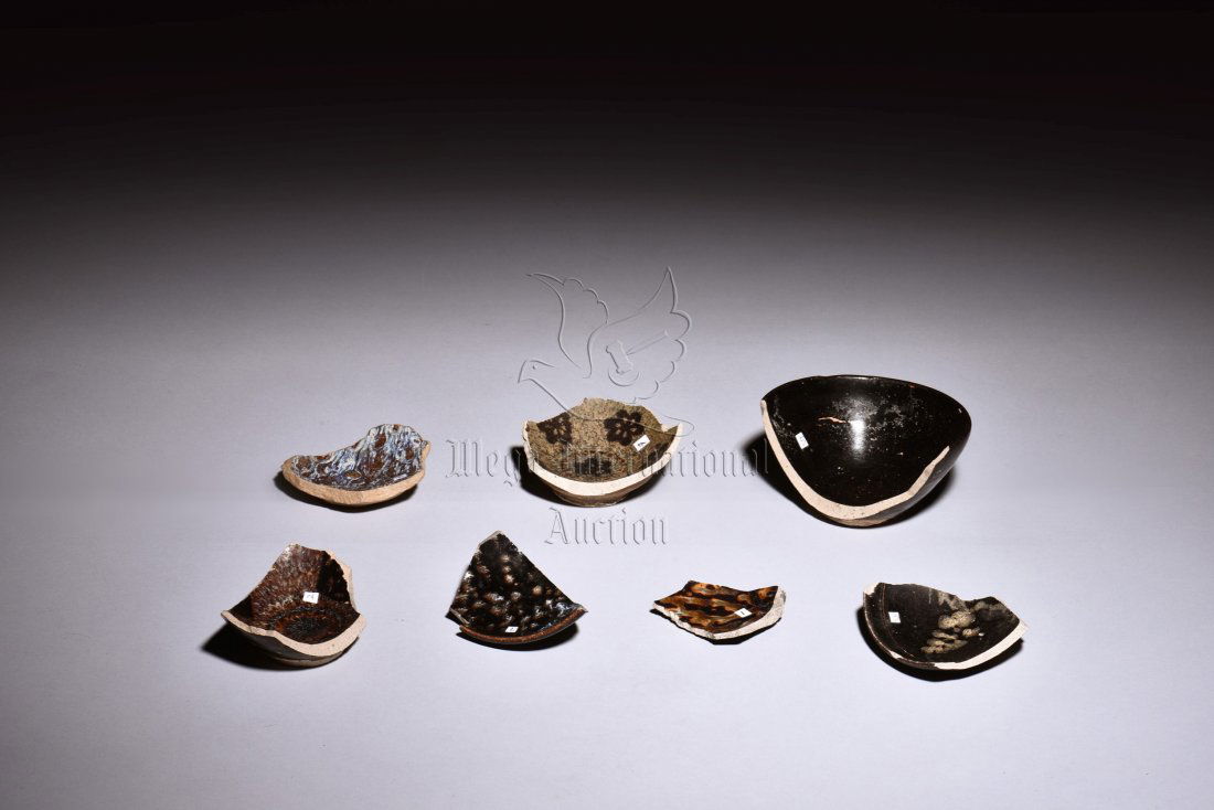 GROUP OF JIZHOU WARE CERAMIC SHARDS (1 of 10)