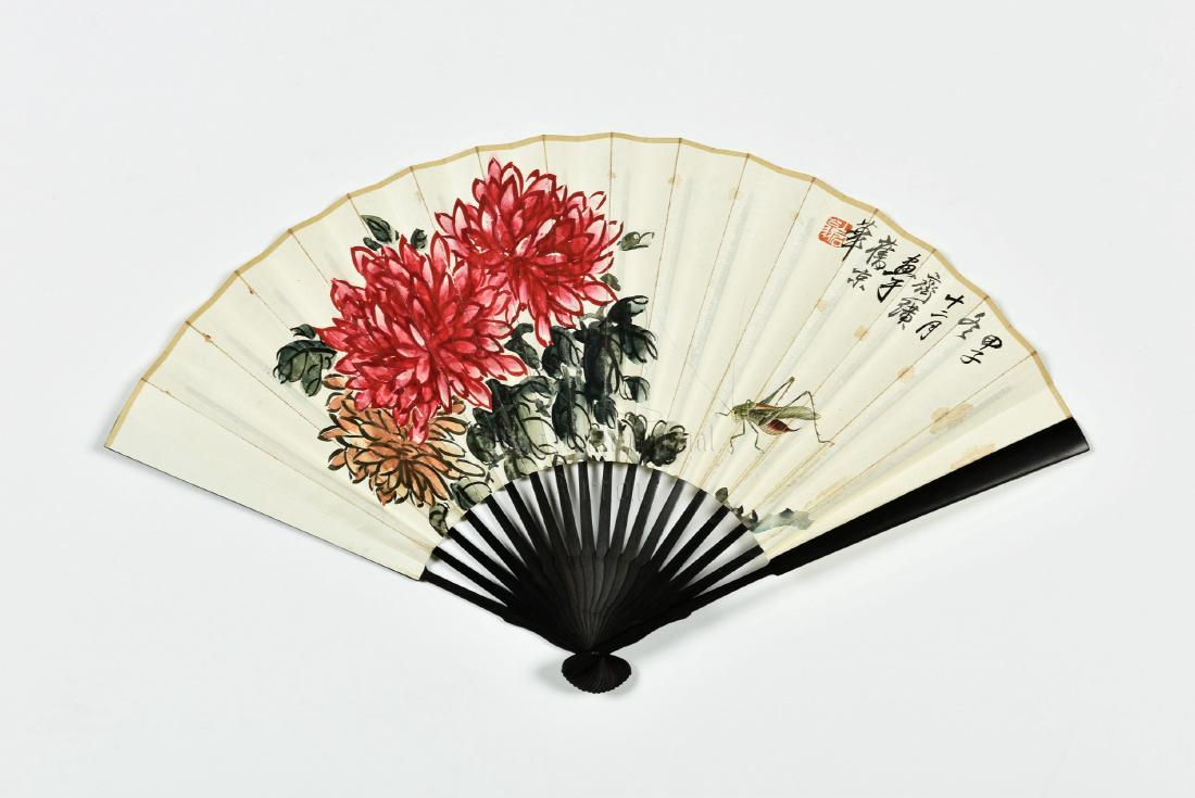 QI BAISHI AND ZHANG DAQIAN: INK AND COLOR ON FAN (1 of 7)