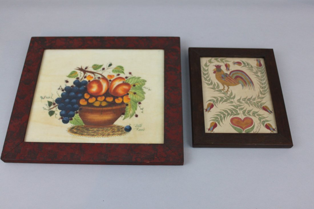 Two Contemporary Theorems by Bill Rank, Carl Moyer: Two Contemporary Theorems by Bill Rank, Carl Moyer. Rank - 12 1/2" tall; 14 1/2" wide including frame. Moyer - 8" wide; 9 3/4" tall including frame.