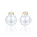 A Pair of Large South Sea Pearl and Diamond Earrings