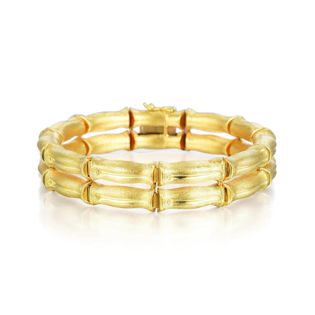 A Gold Bamboo Bracelet (1 of 2)