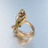 An Antique Natural Pearl Diamond Ruby and Emerald Ring - 2