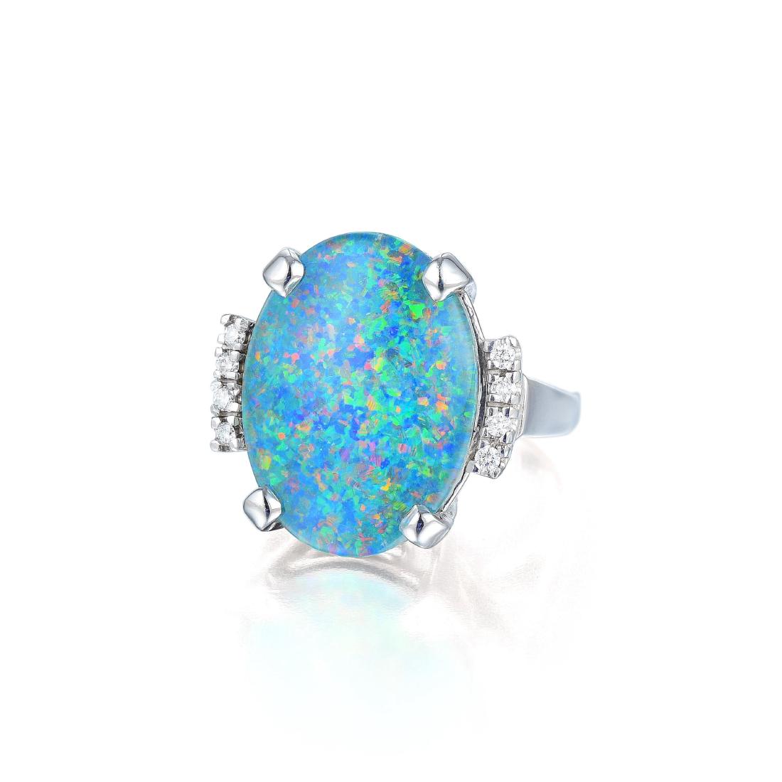 An Opal and Diamond Ring (1 of 2)