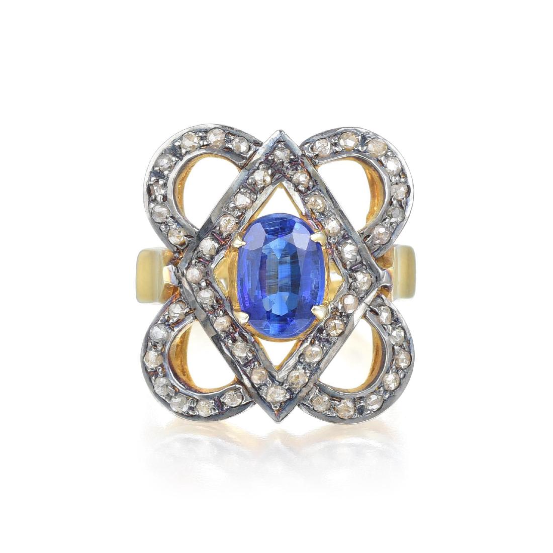 A Sapphire and Diamond Ring (1 of 2)