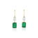 A Pair of Emerald and Diamond Drop Earrings