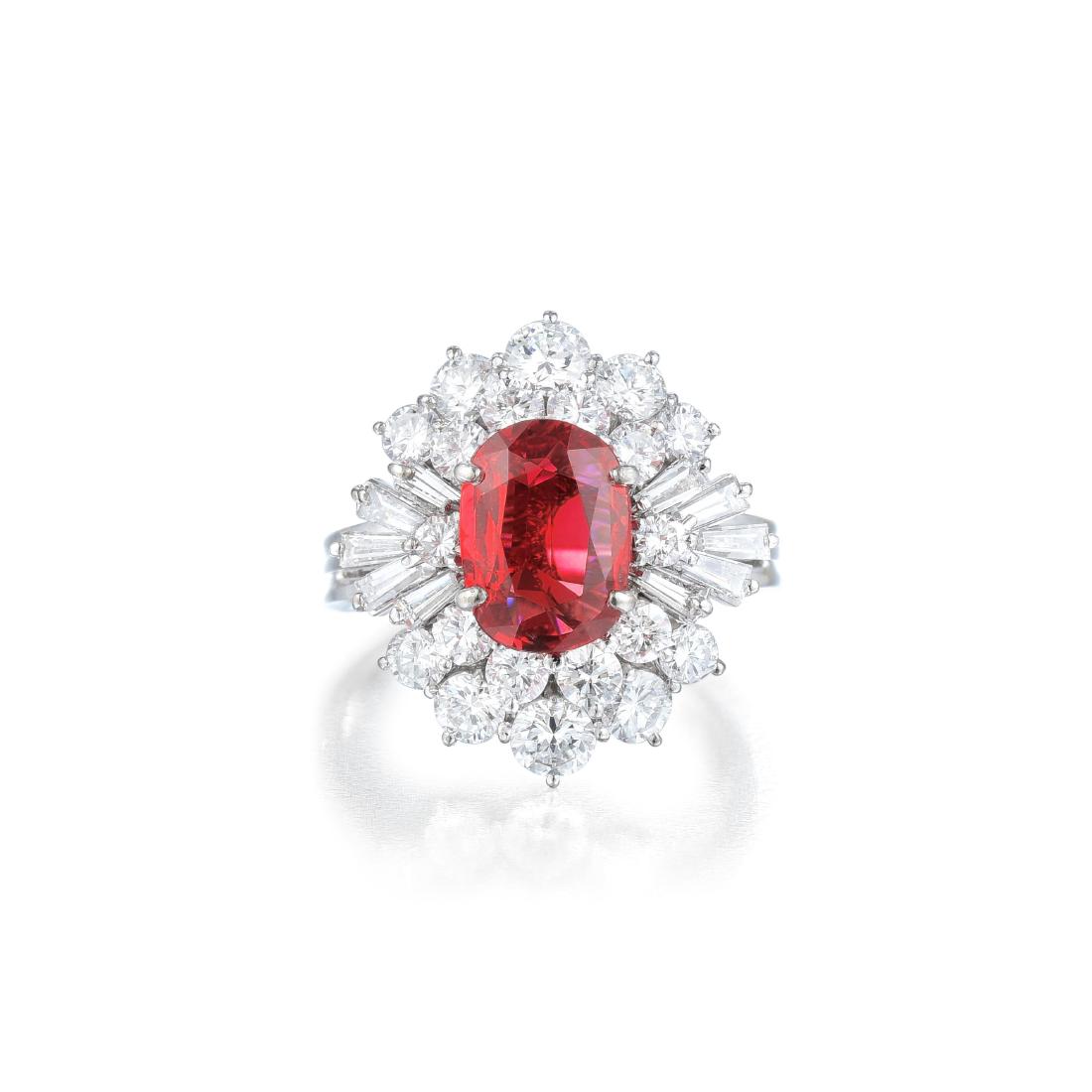 An Unheated Ruby and Diamond Ring (1 of 4)