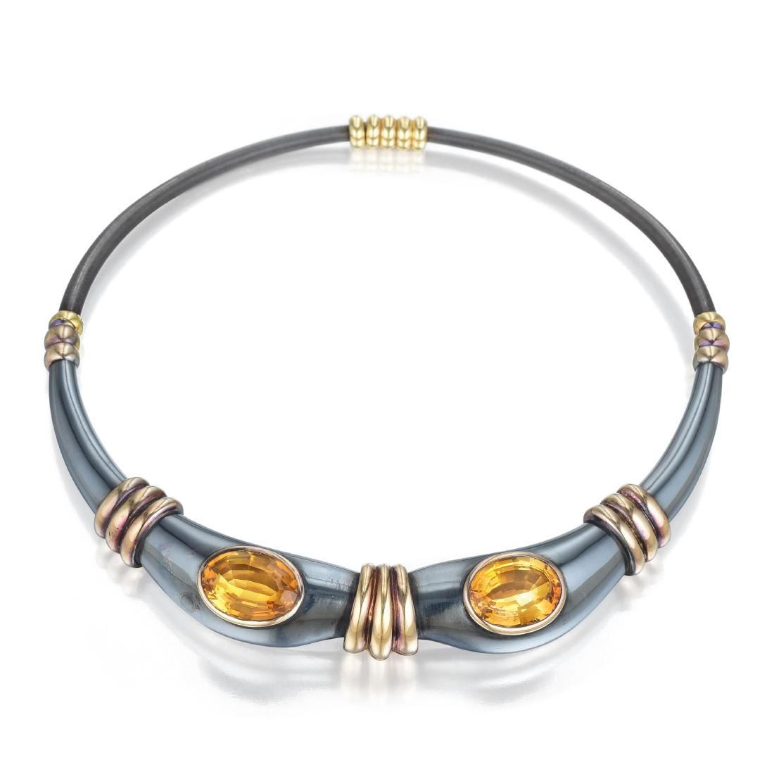 Rene Boivin Citrine Choker Necklace (1 of 8)