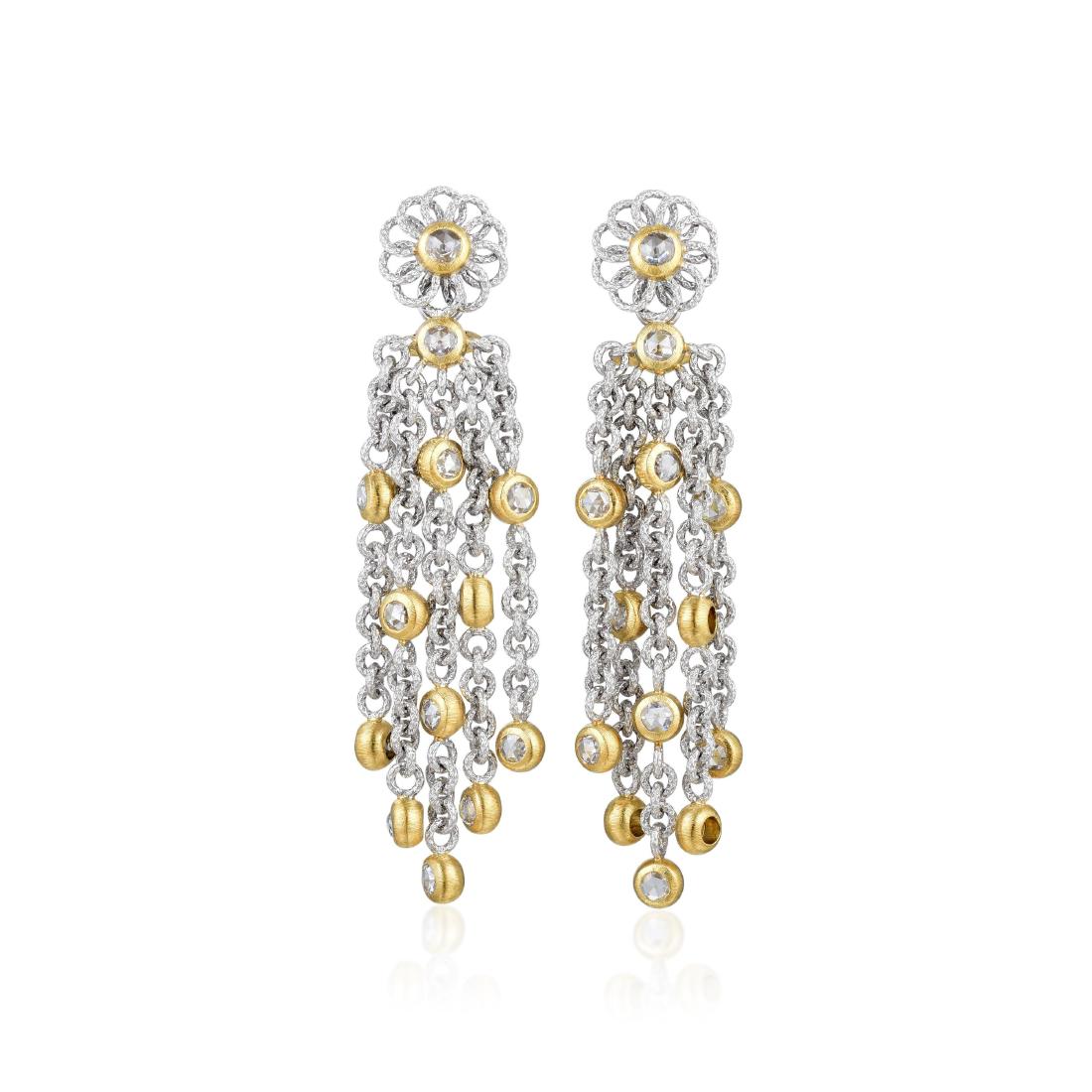 Buccellati Diamond Pendant Earrings (1 of 3)