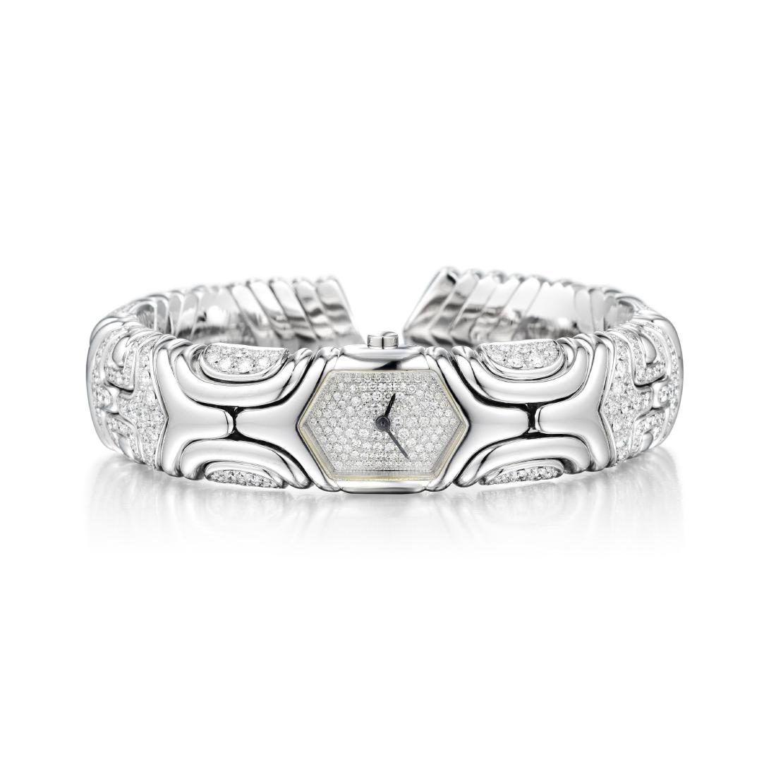 Bulgari Alveare Diamond Cuff Watch (1 of 3)